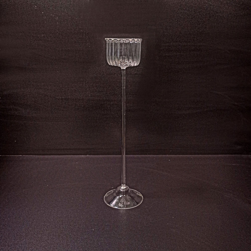 شمعدان وارمری شیاردار قطر70 ارتفاع 35 پیرکس 