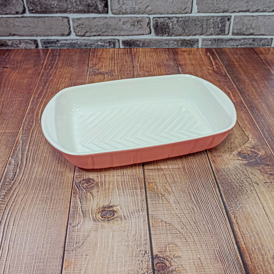 تابه دو دسته مستطیل متوسط سرامیکی رنگی گوزل DC401