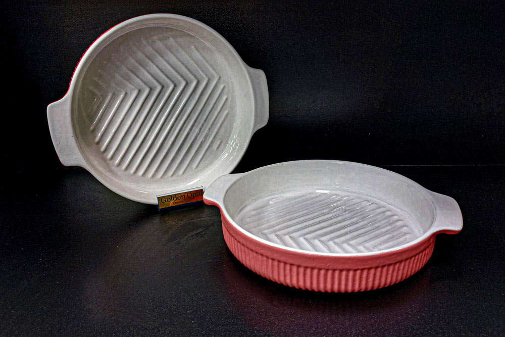 تابه دو دسته گرد سرامیکی رنگی گوزل DC405