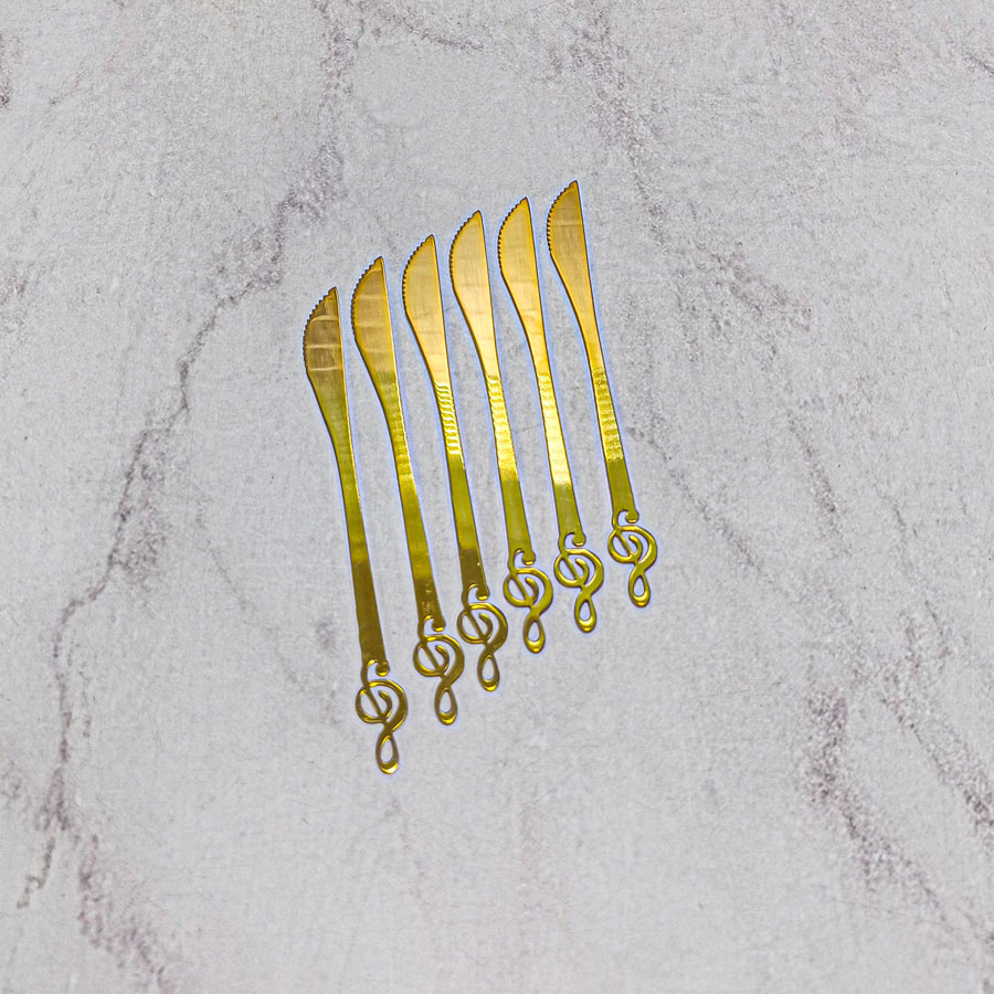 کارد کره خوری طرح دار طلایی 5-335