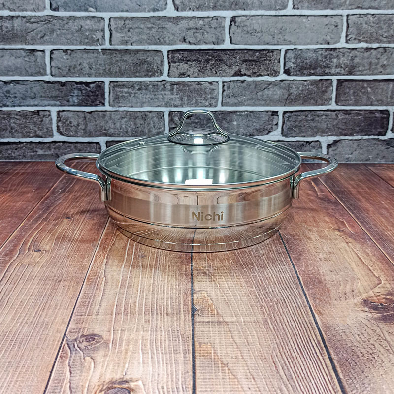 تابه دو دسته استیل سایز24 کدNP-24 نیچی 