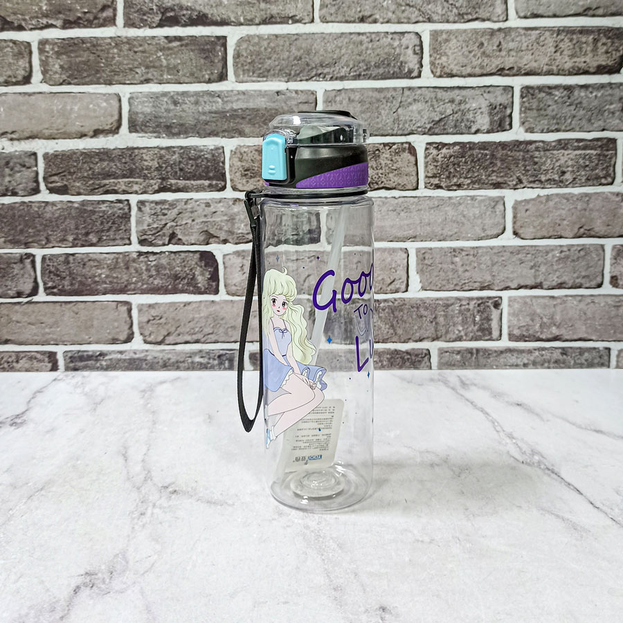 قمقمه 1000میل شفاف چاپدار کد5006