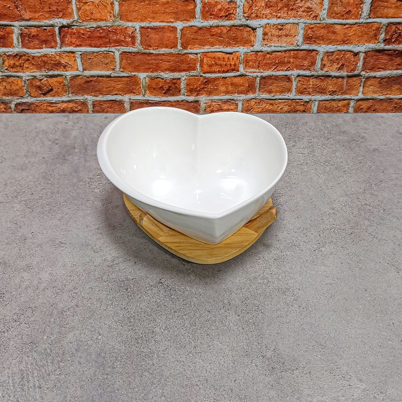 کاسه سرامیکی پایه دار قلبی کد104015 بتونی(4)