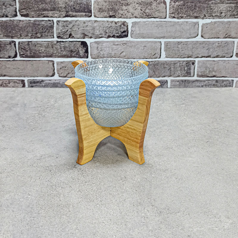 پیاله شیشه ای استند دار نوبل کد118001 بتونی