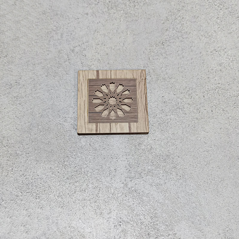 زیرلیوانی مربع چوبی تمدن 