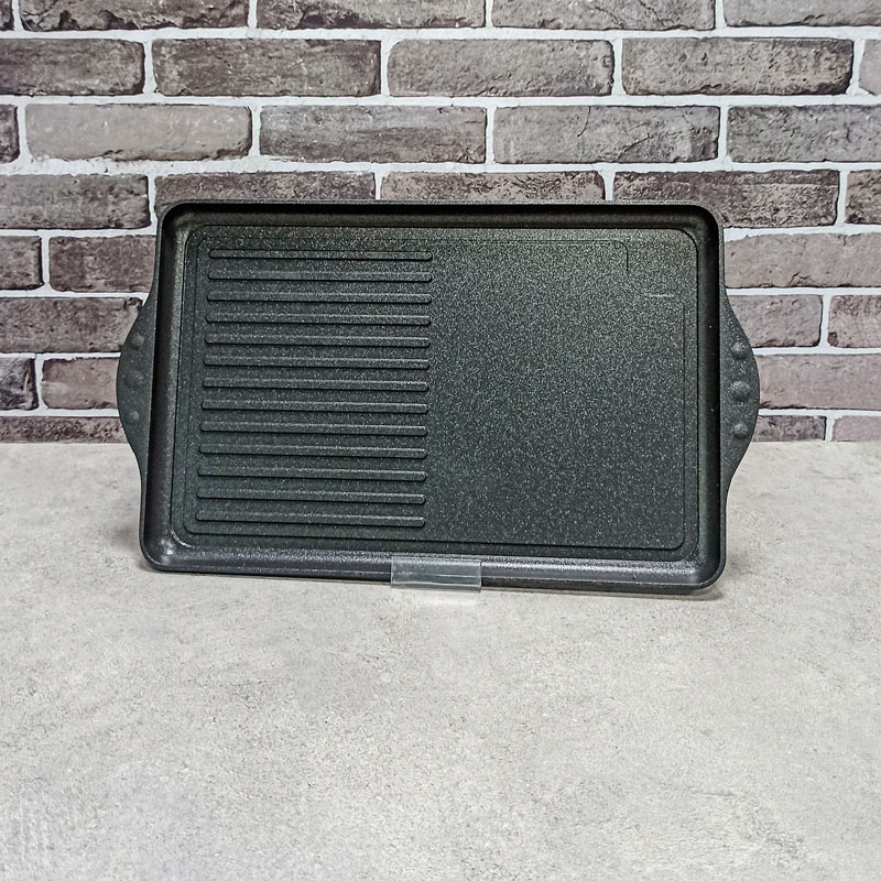 سینی گریل مستطیلی مشکی سایز40*26 تکنو