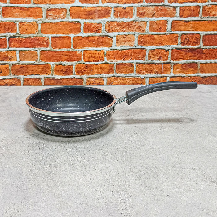 تابه تک دسته پلاستیکی سایز18 گرانیت ضرغام