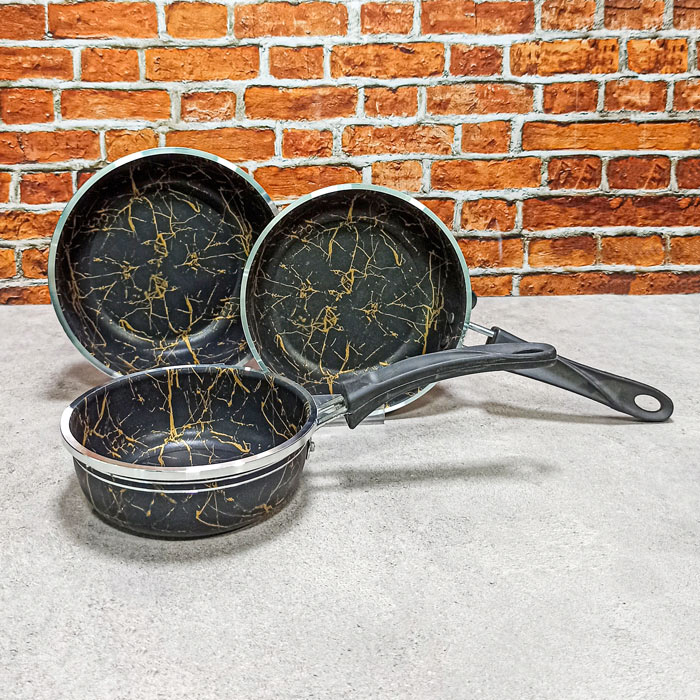 سه تابه دسته پلاستیکی کوچک ماربل کیژان