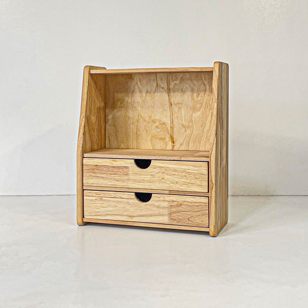 شلف دو کشو بدنه مورب کوچک کد612 نایس وود