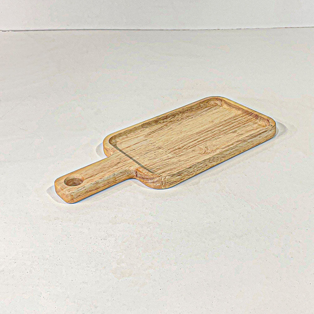 ظرف سرو مستطیل دسته راکتی کوچک کد408 نایس وود
