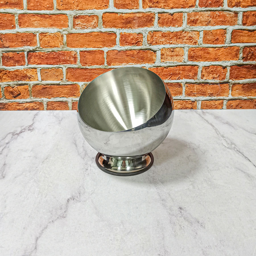 شکلات خوری استیل سیلور پایه دار 14سانت 