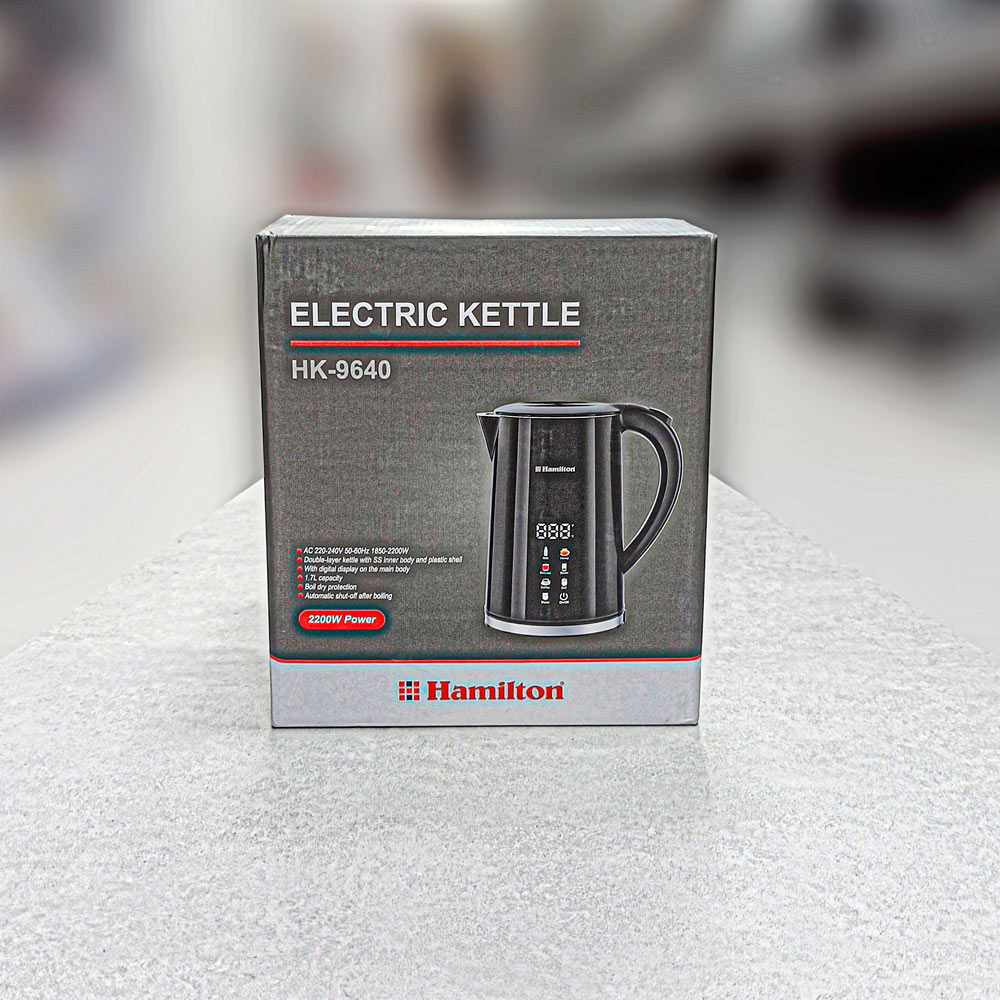 کتری برقی 1/7لیتر 2200وات کد9640 همیلتون