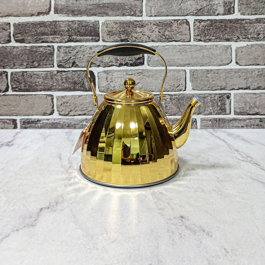 کتری استیل طلایی 1/5لیتر کد1299 کرکماز 