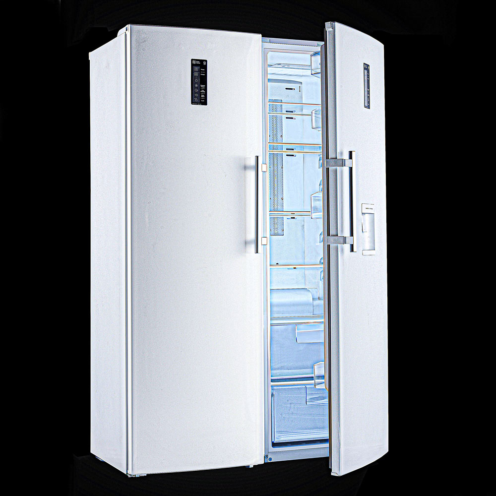 یخچال 6012 + فریزر6011 سفید بغل چرمی NEXT PLUS