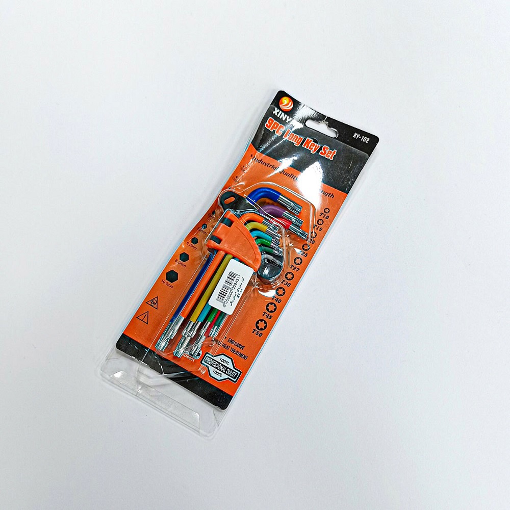 آچار ستاره ای 9عددی رنگی 102-XY