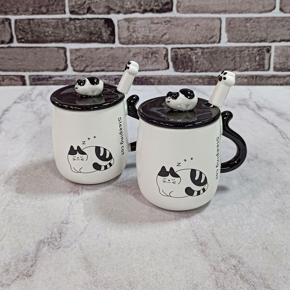 ماگ سرامیکی طرح گربه Hello World