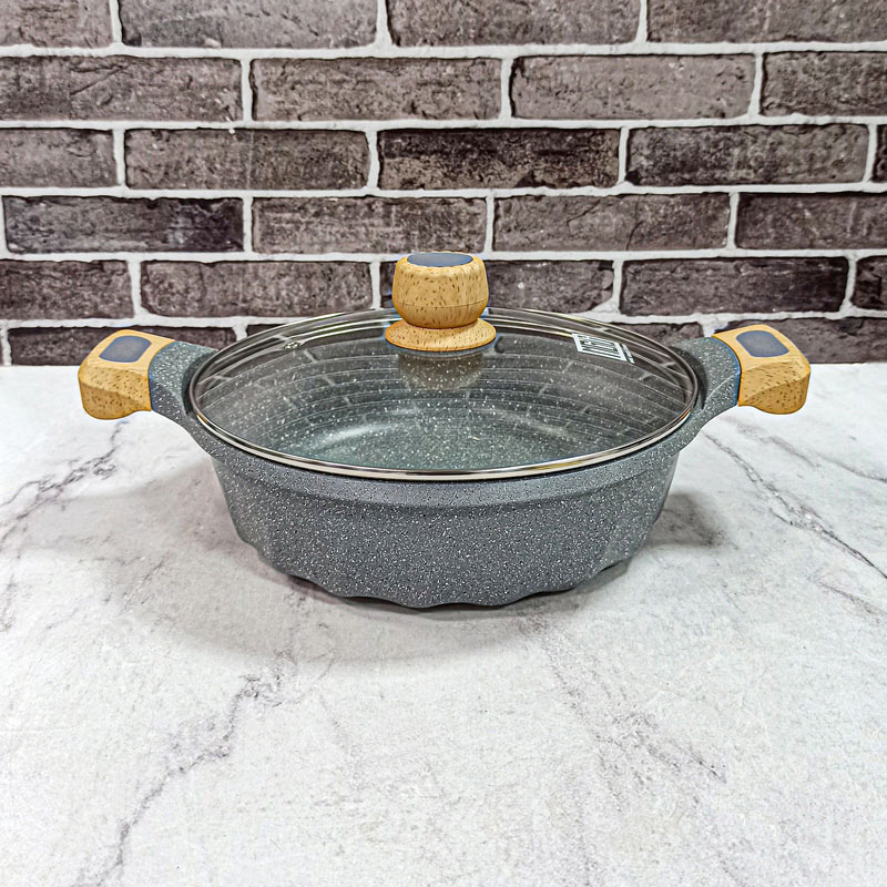 تابه دو دسته سایز 28 طوسی کدMGC284