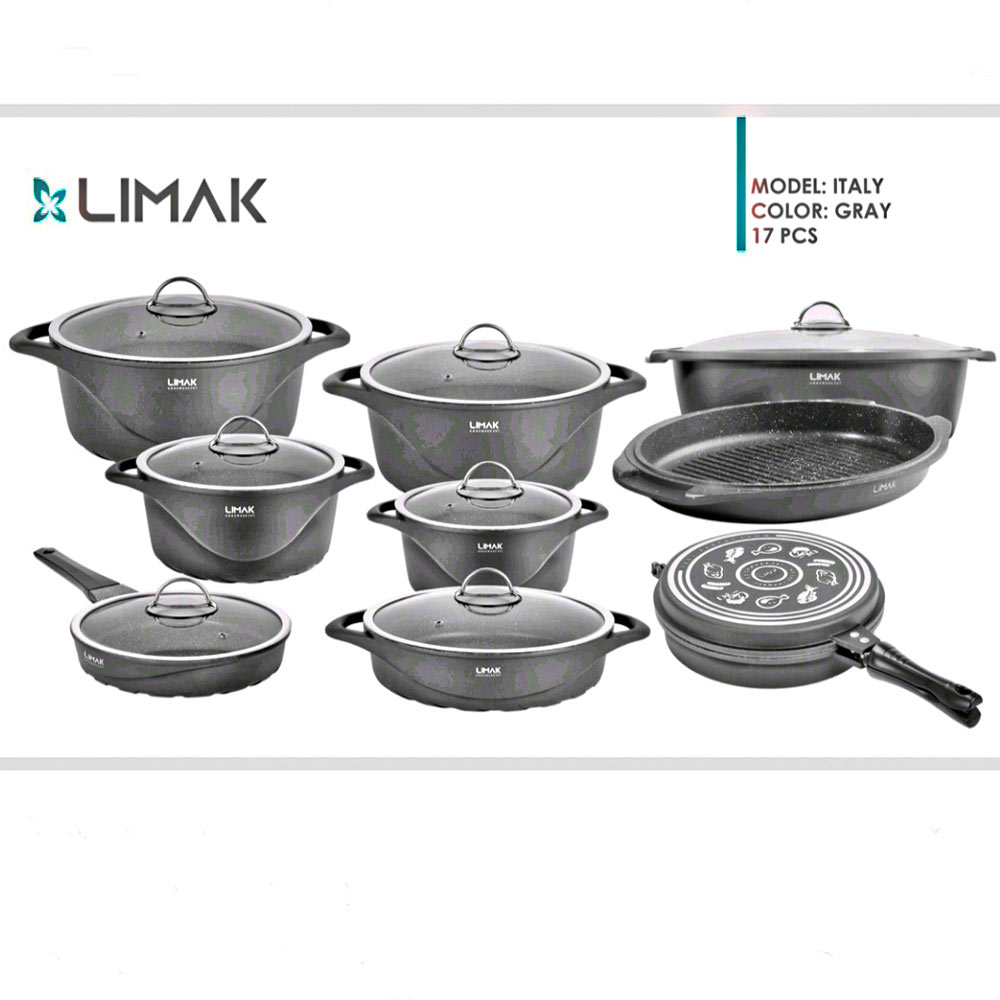 قابلمه 17پارچ طرح ایتالیایی طوسی لیماک 