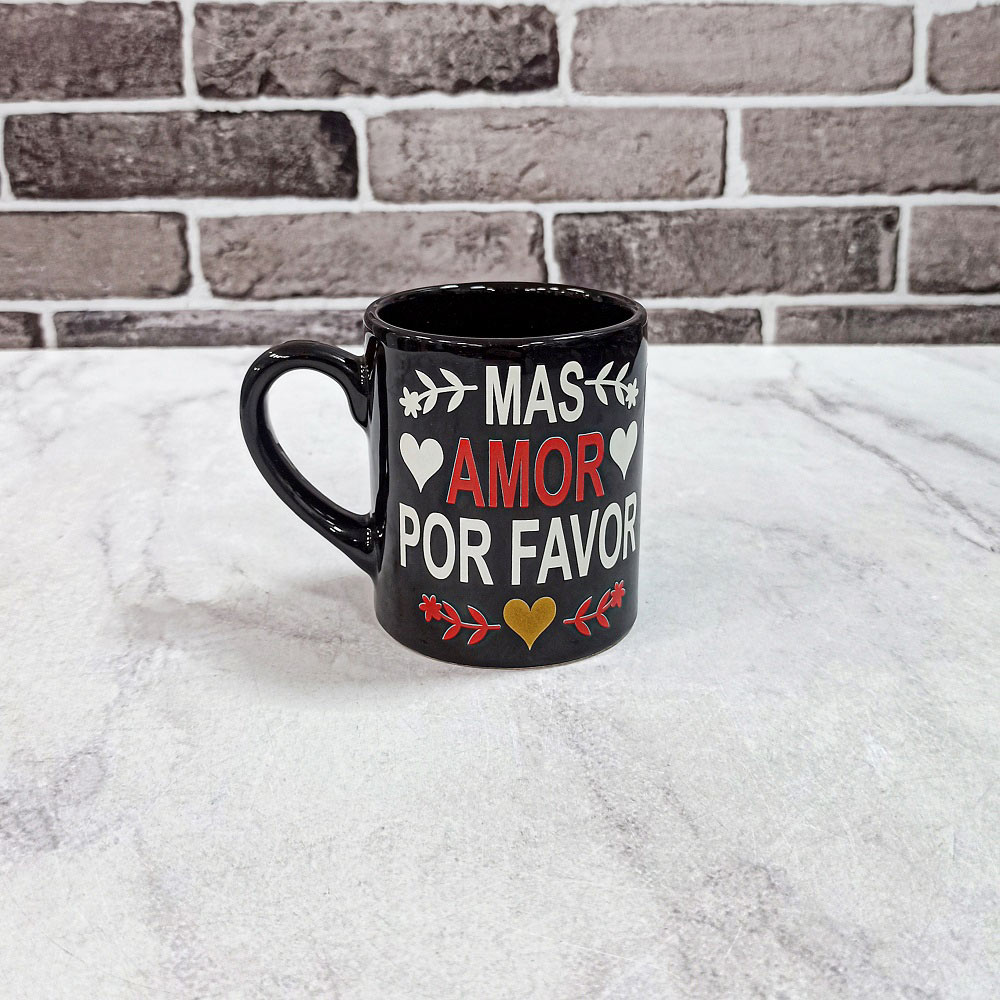 لیوان سرامیکی فانتزی مشکی لاو لیزانت