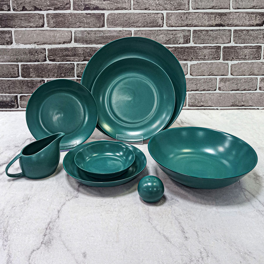 سرویس 30پارچه گرد ساده یشمی مات 1 نور