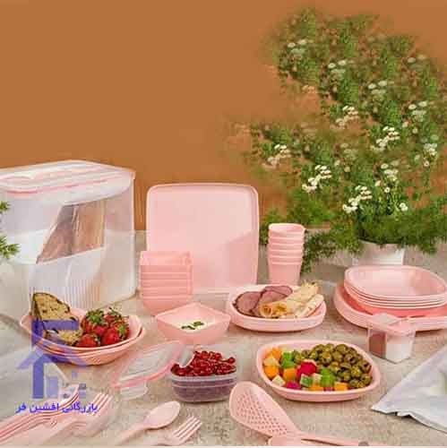 سرویس مسافرتی شش نفره 60پارچه کد10635 لیمون