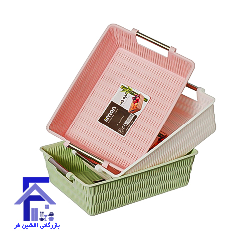 سبد دسته استیل بامبو سایز1 کد1382 لیمون