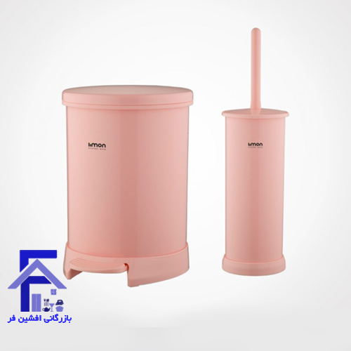 سطل و فرچه درب رنگی کد1298 لیمون