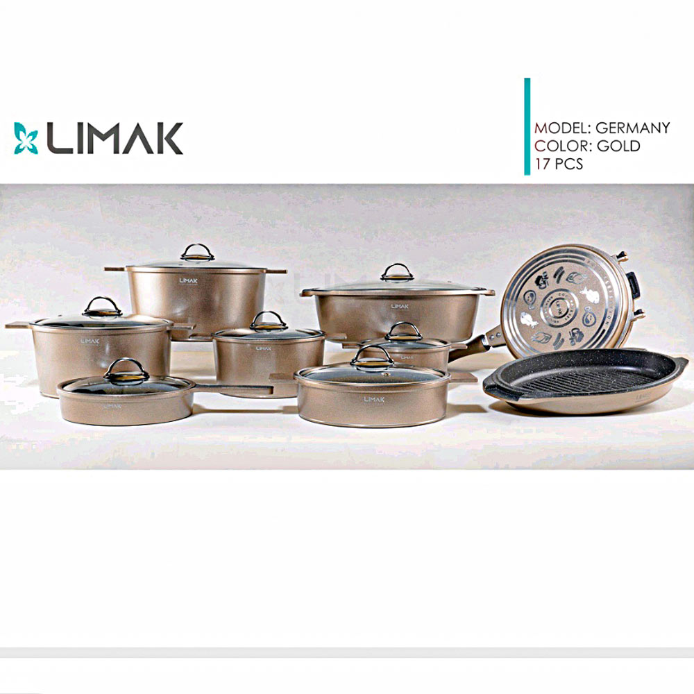 قابلمه 17پارچه طرح آلمان بژ لیماک