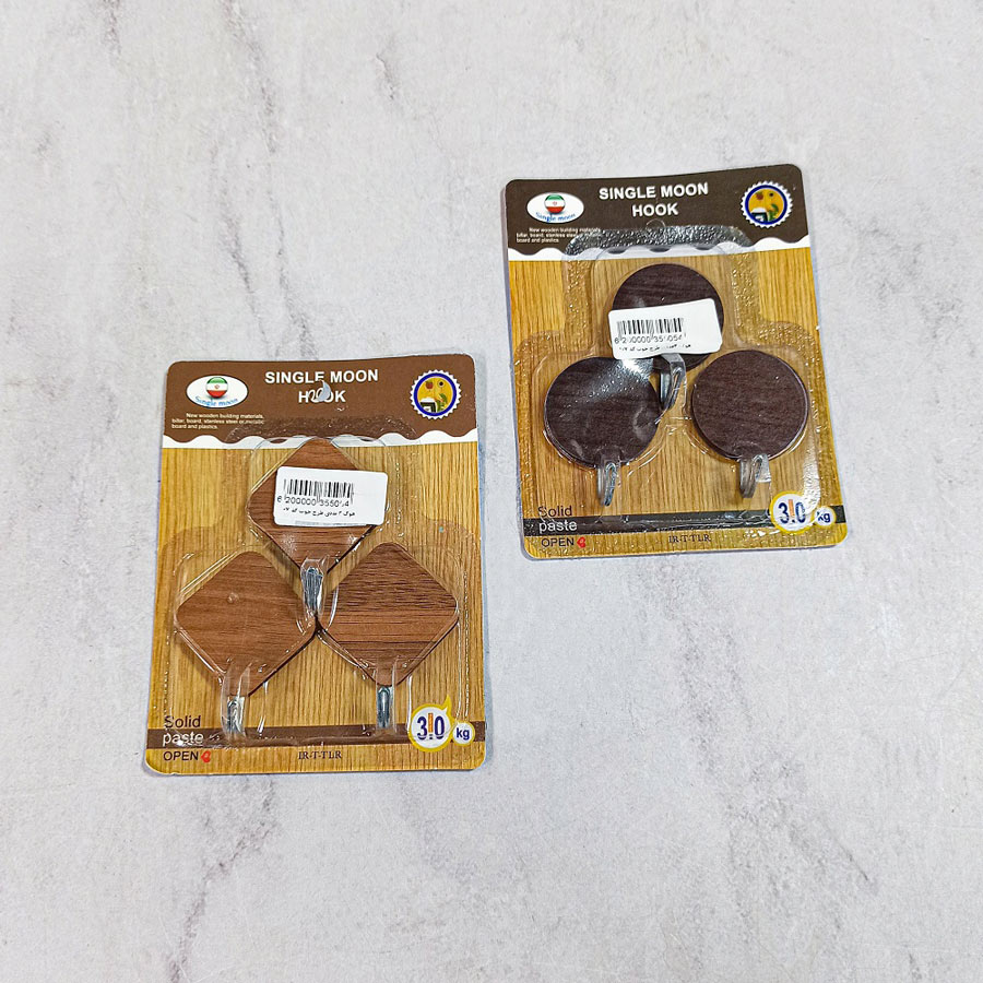 هوک 3عددی طرح چوب کد107