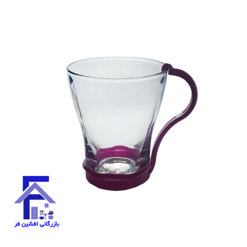 لیوان ارغوان دسته پلاستیکی کادو کاوه