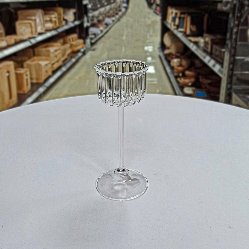 شمعدان وارمری شیاردار قطر70 ارتفاع 20 پیرکس 