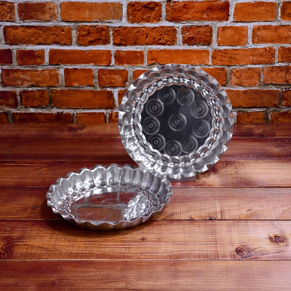 سینی استیل گرد کنگره سایز25 الیکا