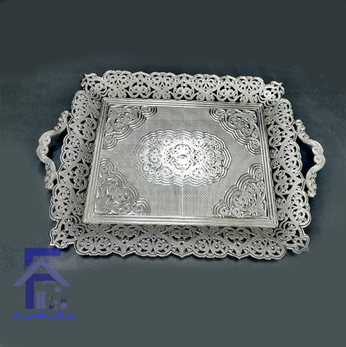 سینی مستطیل 6نفره سیلور کد223 Asia