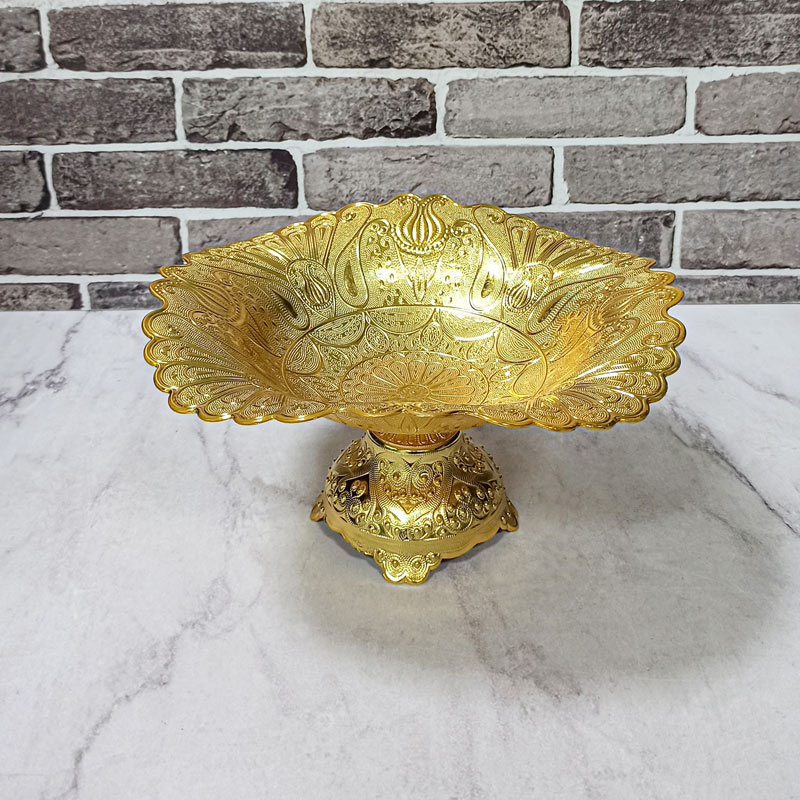 میوه خوری پایه دار طاووس طلایی کد6002 Asia