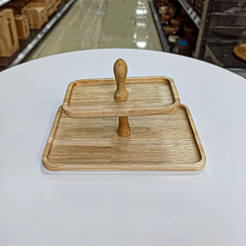 بشقاب مستطیل 2طبقه کد229 نایس وود