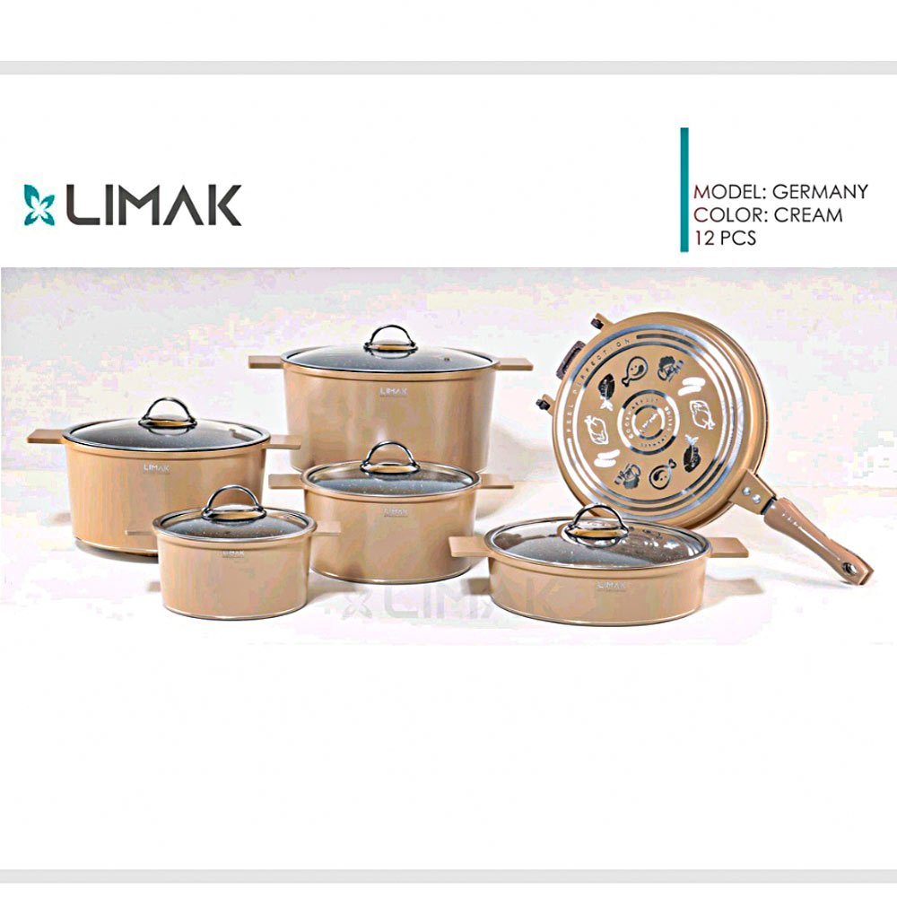 قابلمه 12پارچه طرح آلمان نسکافه ای لیماک