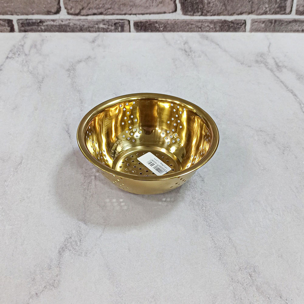 تفاله گیر استیل طلایی گرد