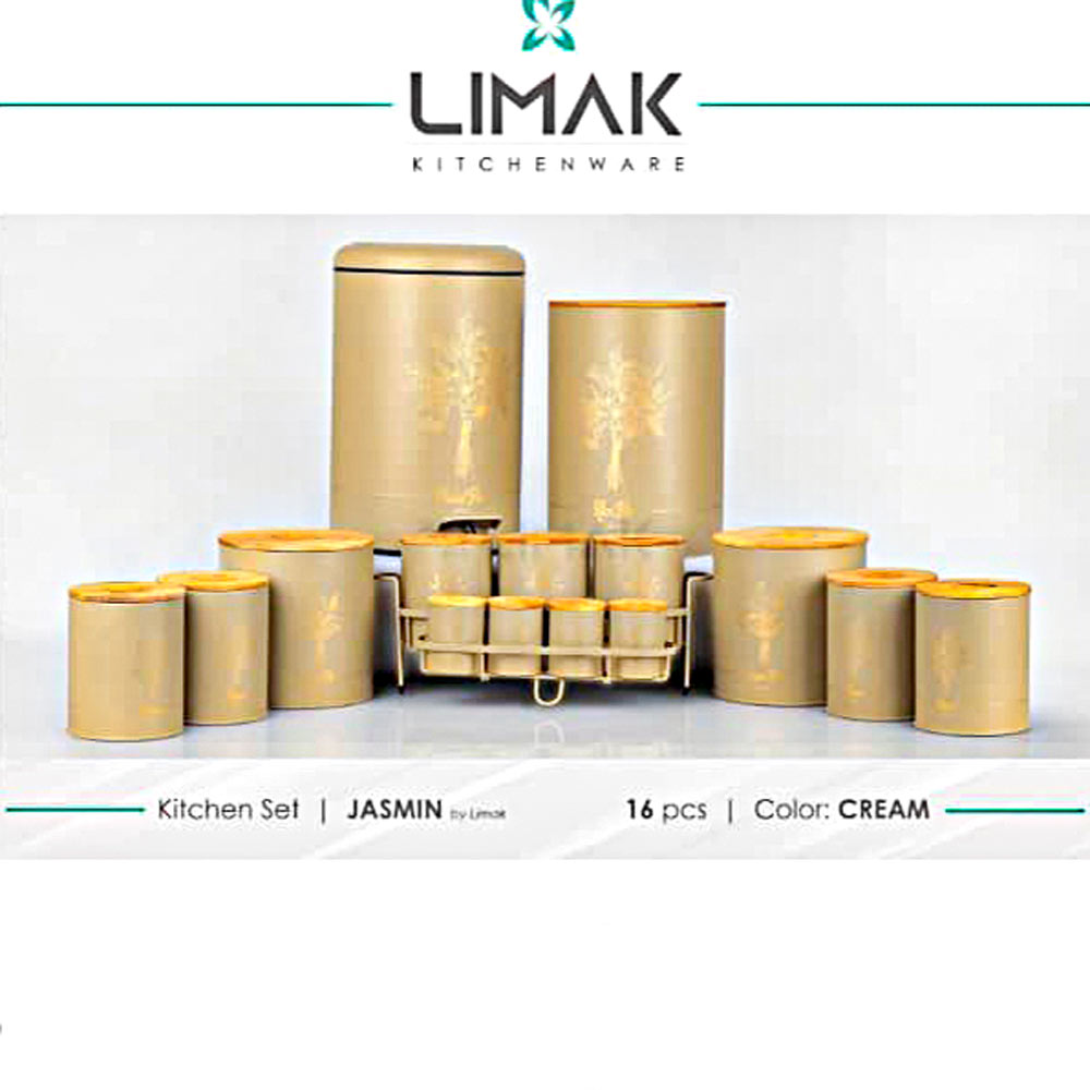 16پارچه آشپزخانه درب چوبی جاسمین کرم طلایی لیماک