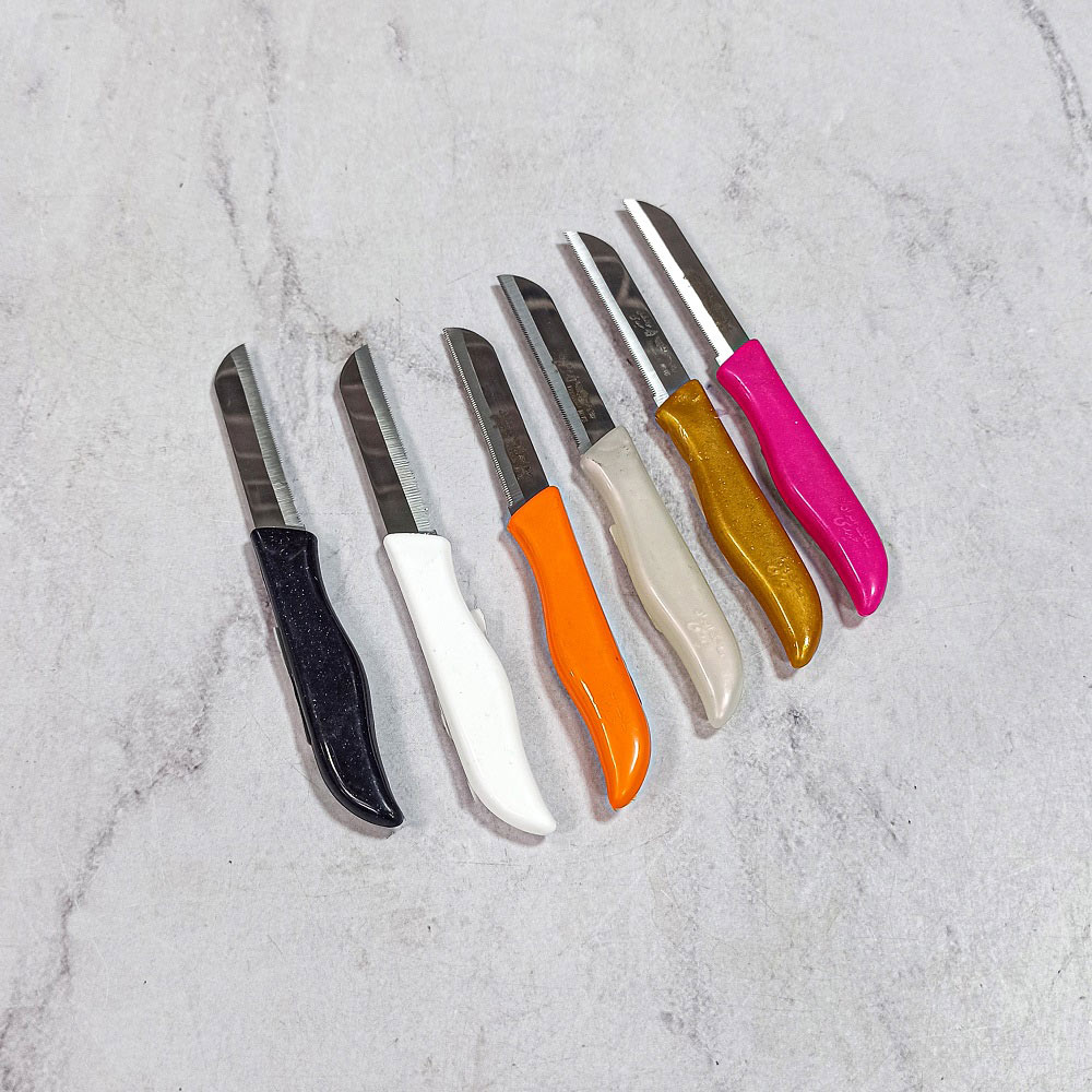 کارد میوه خوری دسته رنگی اره ای PT2 حیدری