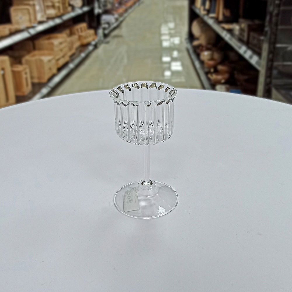 شمعدان وارمری شیاردار قطر70 ارتفاع 15 پیرکس 