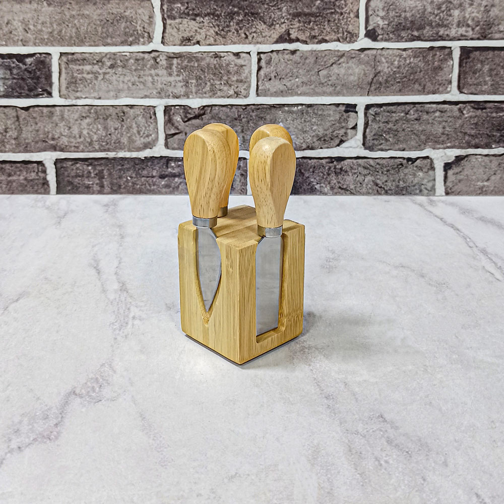 ست استیک خوری 4عددی استند چوبی