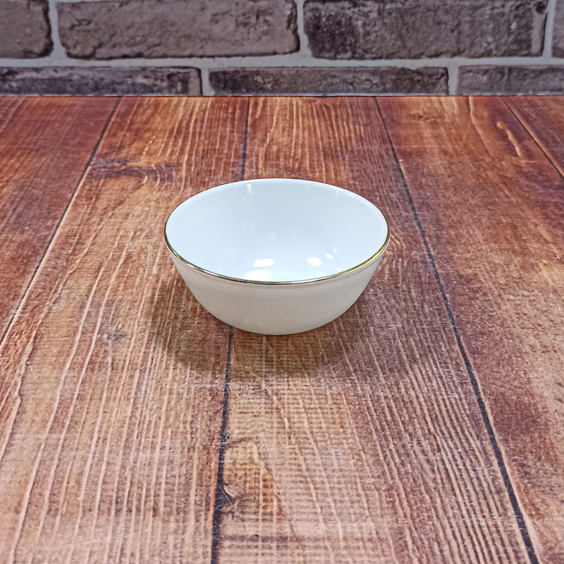 کاسه ترشی 710 سفید لب طلا طرح O پارس اپال