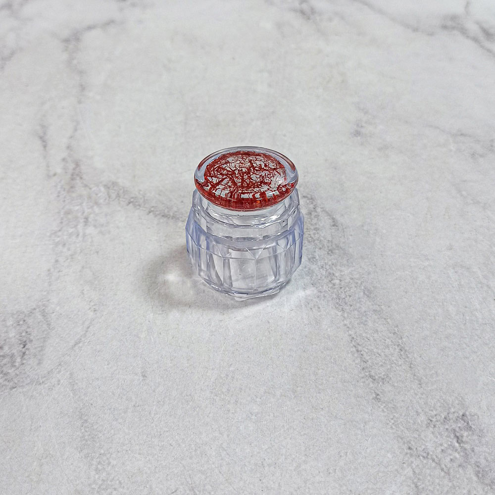 ظرف زعفران 4.5گرم بدنه اکرولیک گل ساب