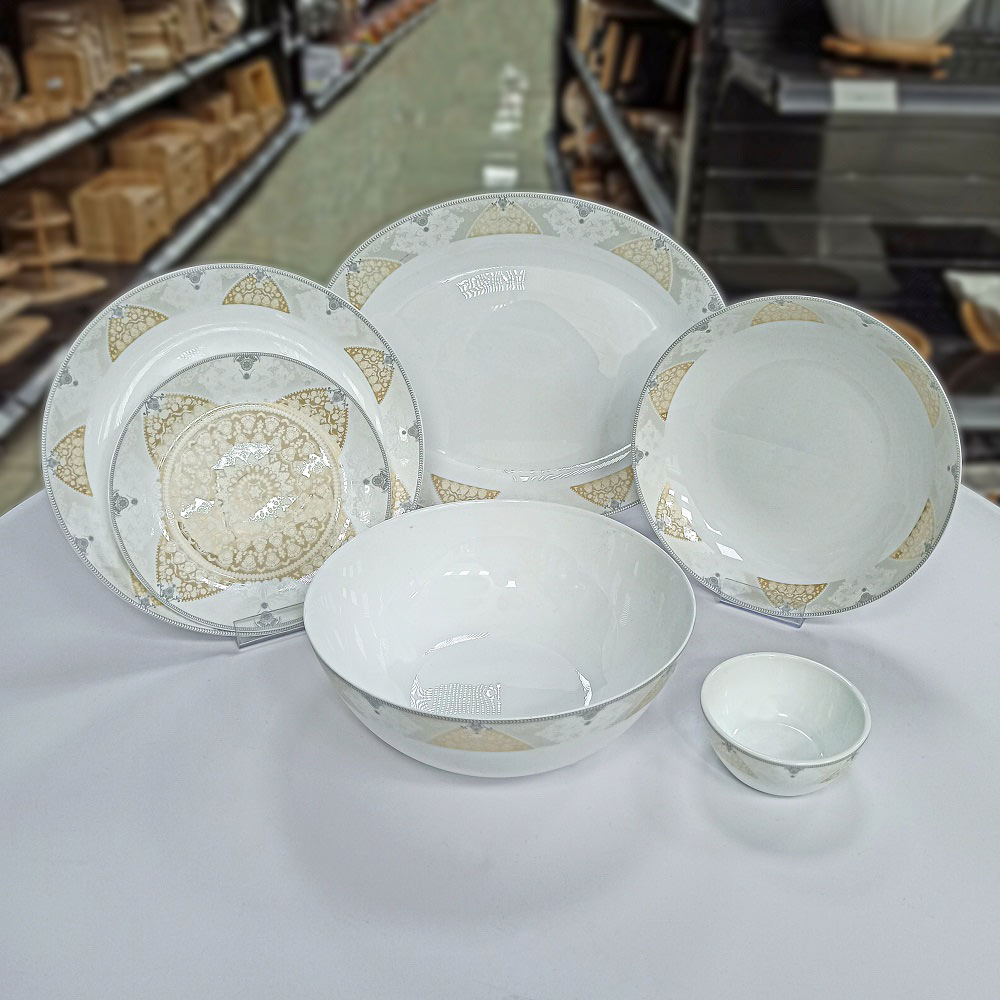 26پارچه گرد گلاریس طوسی گلدن اپال قالب نوبل